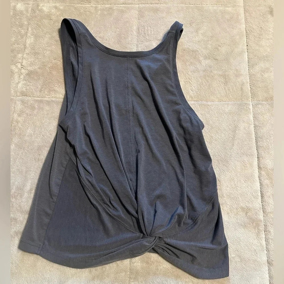Athleta Tank Top Women’s Size Small Gray Knot Detail - Picture 1 of 5